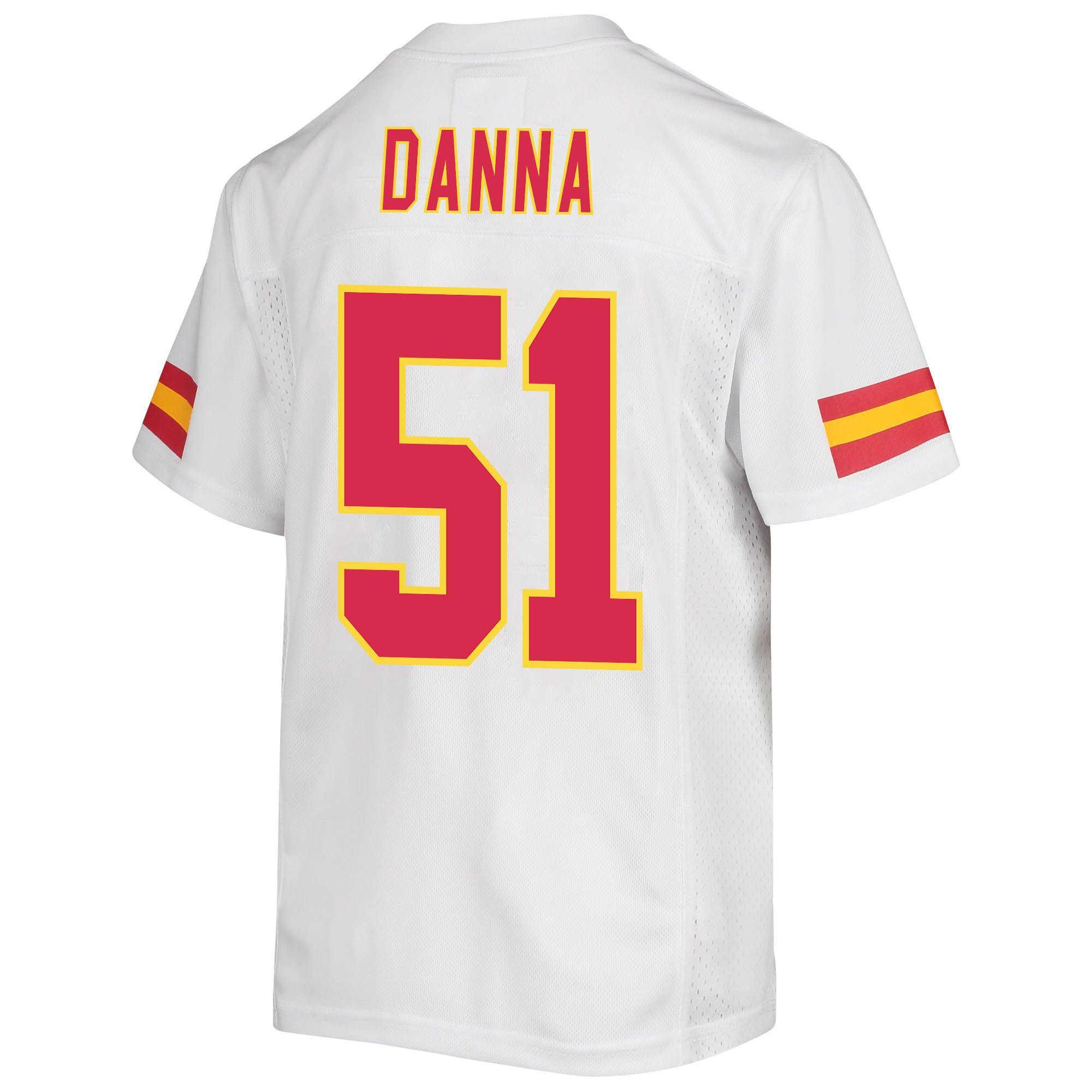 Mike Danna 51 Kansas City Chiefs Super Bowl LVII Champions Youth Game Jersey - White