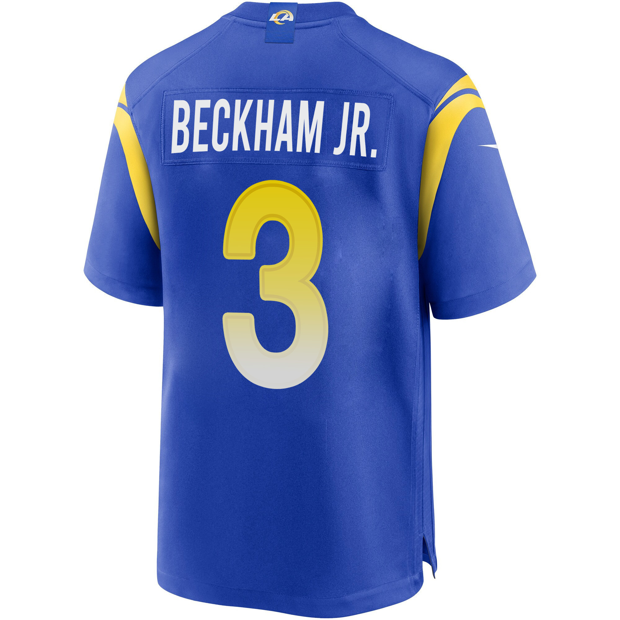 Super Bowl LVI Champions Los Angeles Rams Odell Beckham Jr. 3 Royal Men's Jersey Jersey