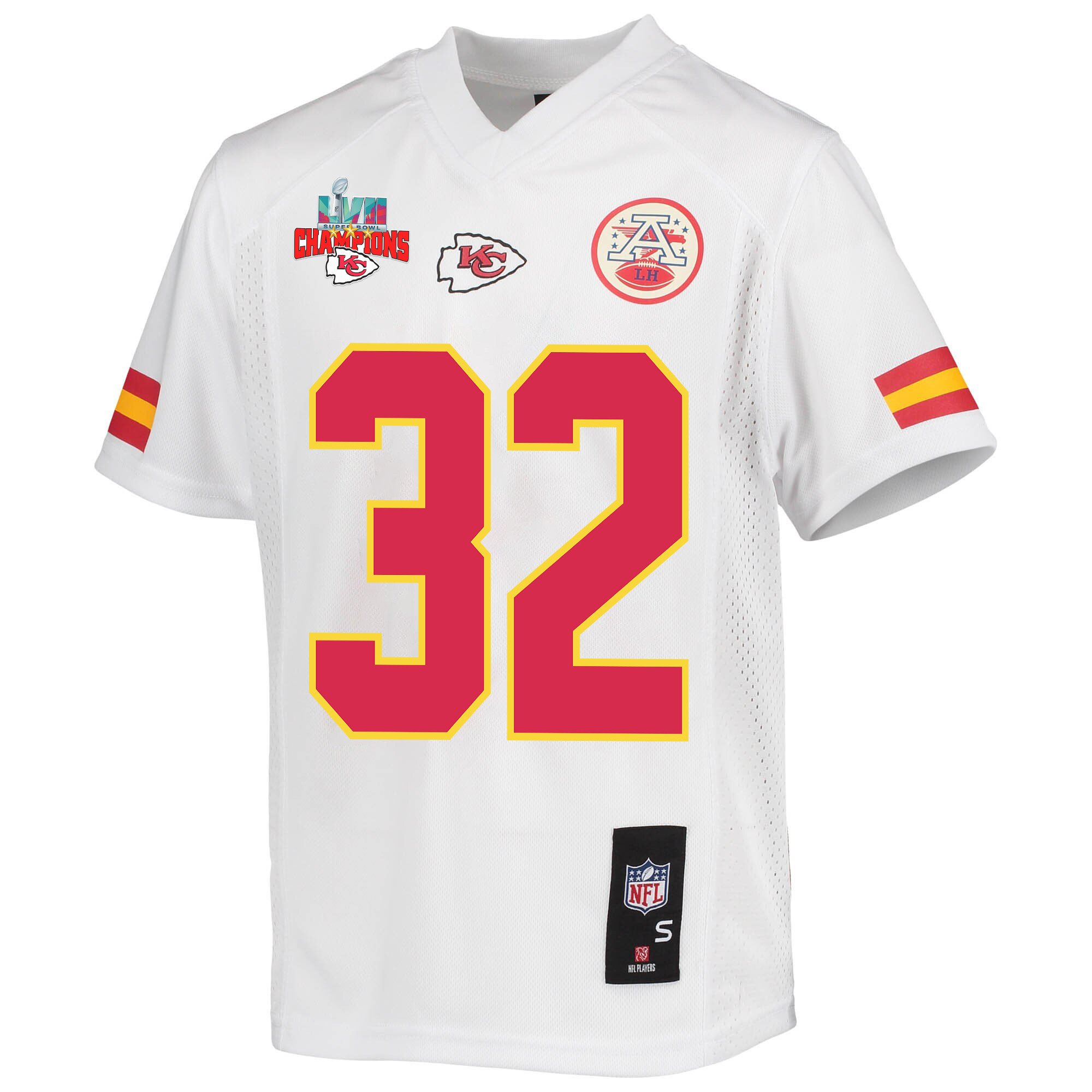 Nick Bolton 32 Kansas City Chiefs Super Bowl LVII Champions 3 Stars Youth Game Jersey - White