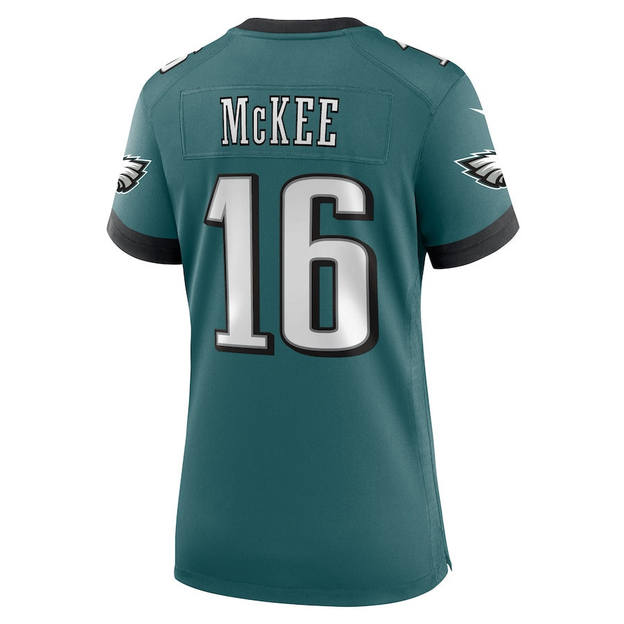 Tanner McKee #16 Philadelphia Eagles Super Bowl LIX Women's Jersey - Midnight Green