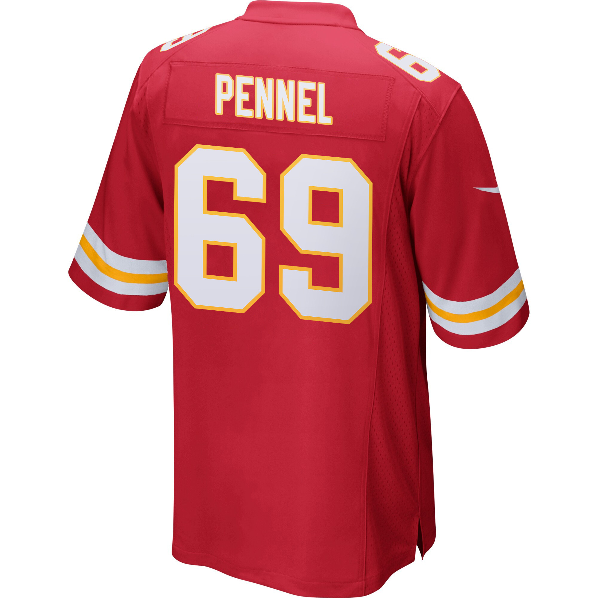 Mike Pennel 69 Kansas City Chiefs Super Bowl LIX New Orleans Patch Game Men Jersey - Red