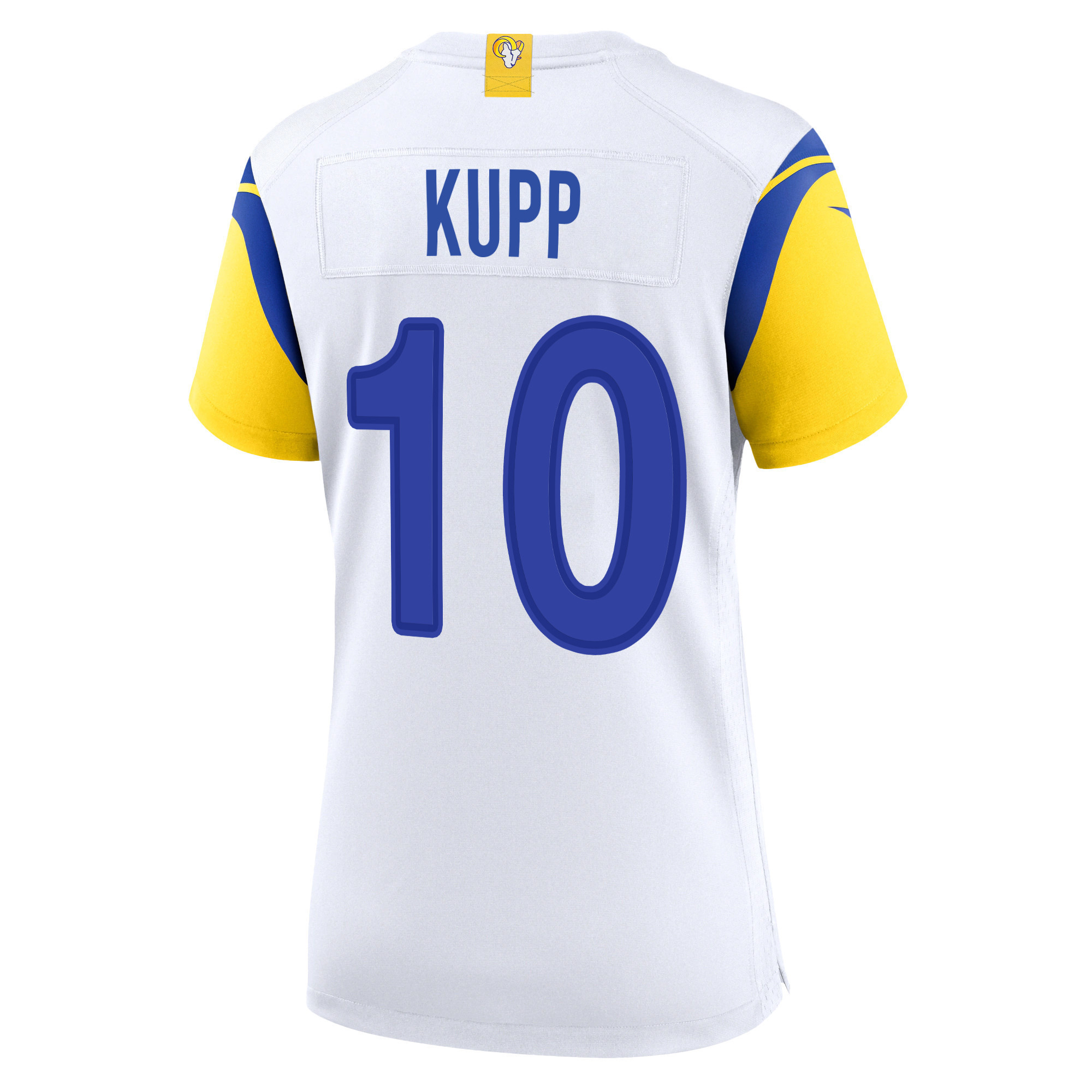 Super Bowl LVI Champions Los Angeles Rams Cooper Kupp 10 White Women's Jersey Jersey