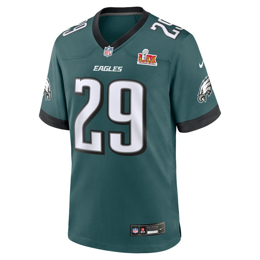 Avonte Maddox #29 Philadelphia Eagles Super Bowl LIX YOUTH Jersey - Midnight Green