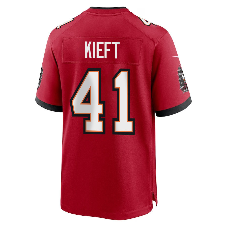 Ko Kieft 41 Tampa Bay Buccaneers Super Bowl LIX New Orleans Patch Game Men Jersey - Red