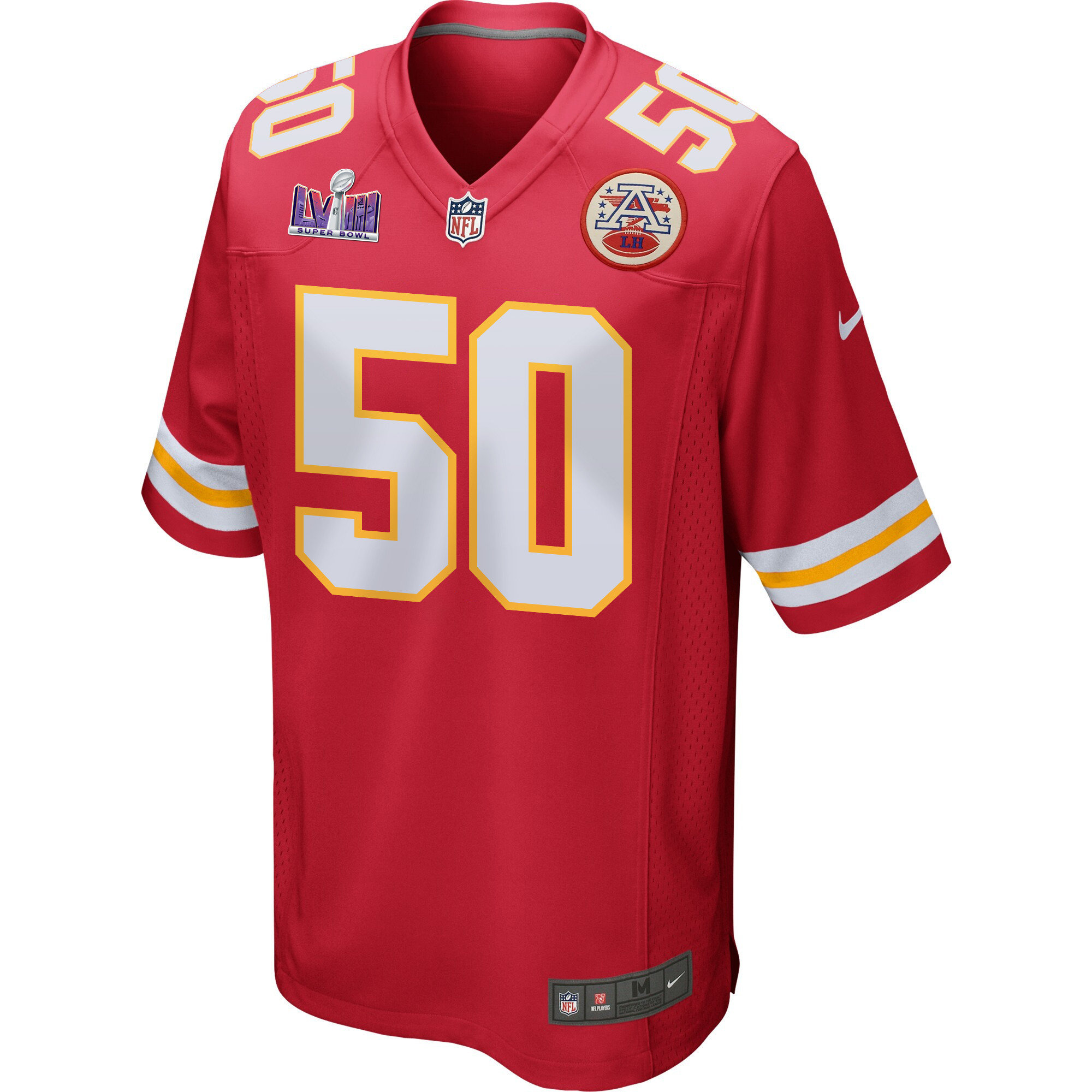 Willie Gay 50 Kansas City Chiefs Super Bowl LVIII Patch Game Men Jersey - Red