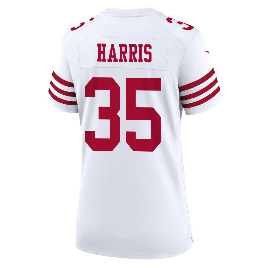 Erik Harris 35 San Francisco 49ers Super Bowl LVIII Patch Game Women Jersey - White