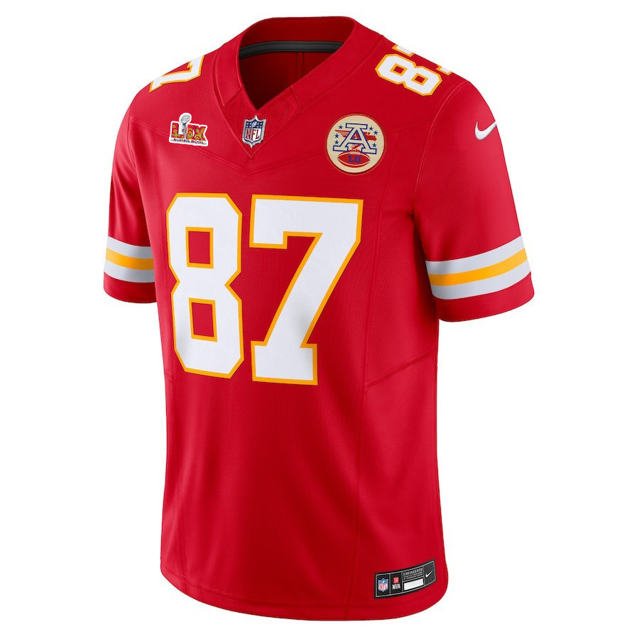 Travis Kelce #87 Kansas City Chiefs Super Bowl LIX Jersey - Men's - Red
