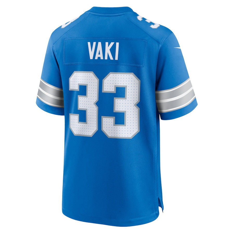 Sione Vaki #33 Detroit Lions Super Bowl LIX Jersey - Men's - Blue