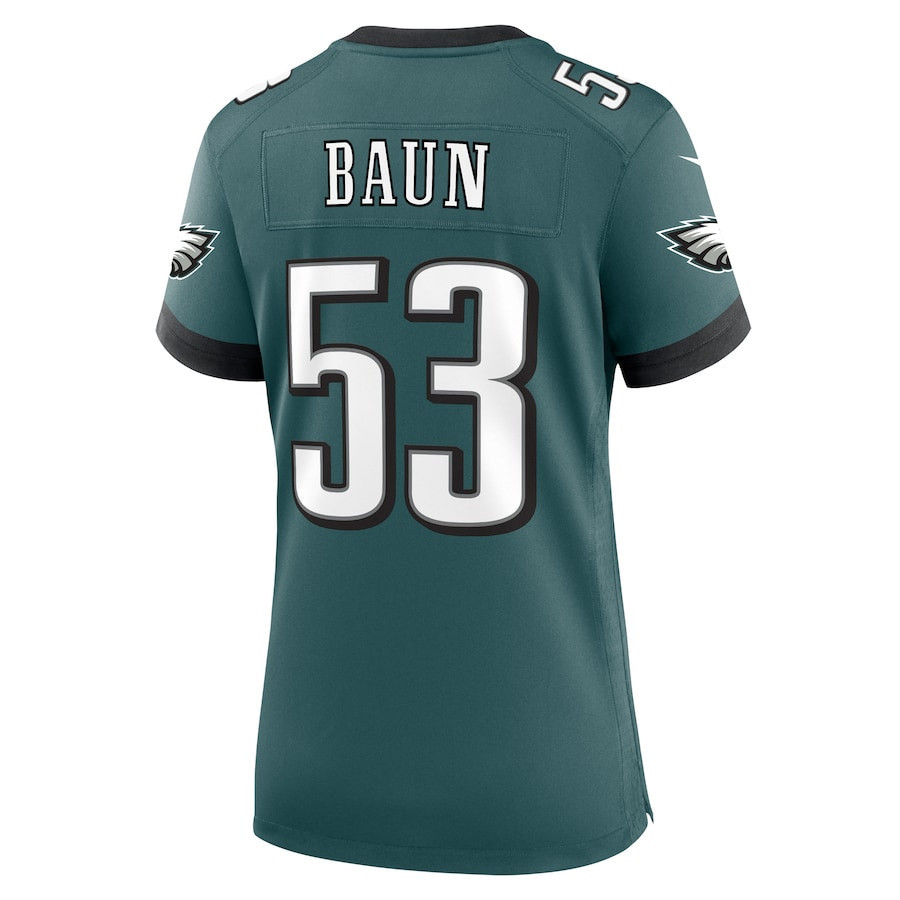 Zack Baun #53 Philadelphia Eagles Super Bowl LIX Women's Jersey - Midnight Green