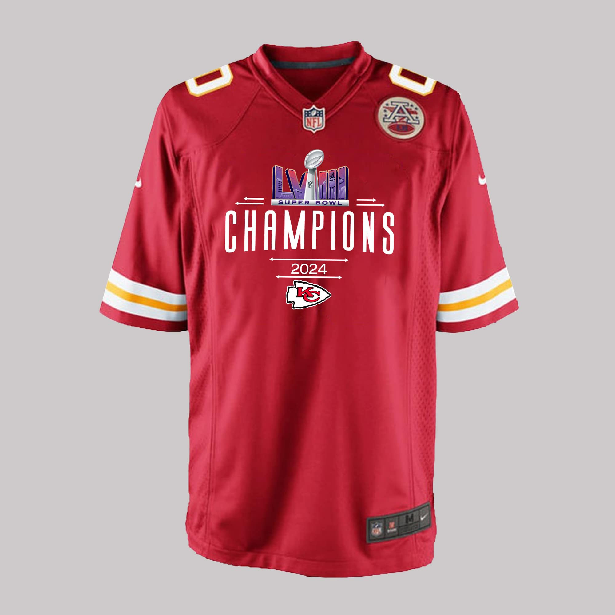 Kansas City Chiefs Super Bowl LVIII Game Style YOUTH Jersey - Red V2
