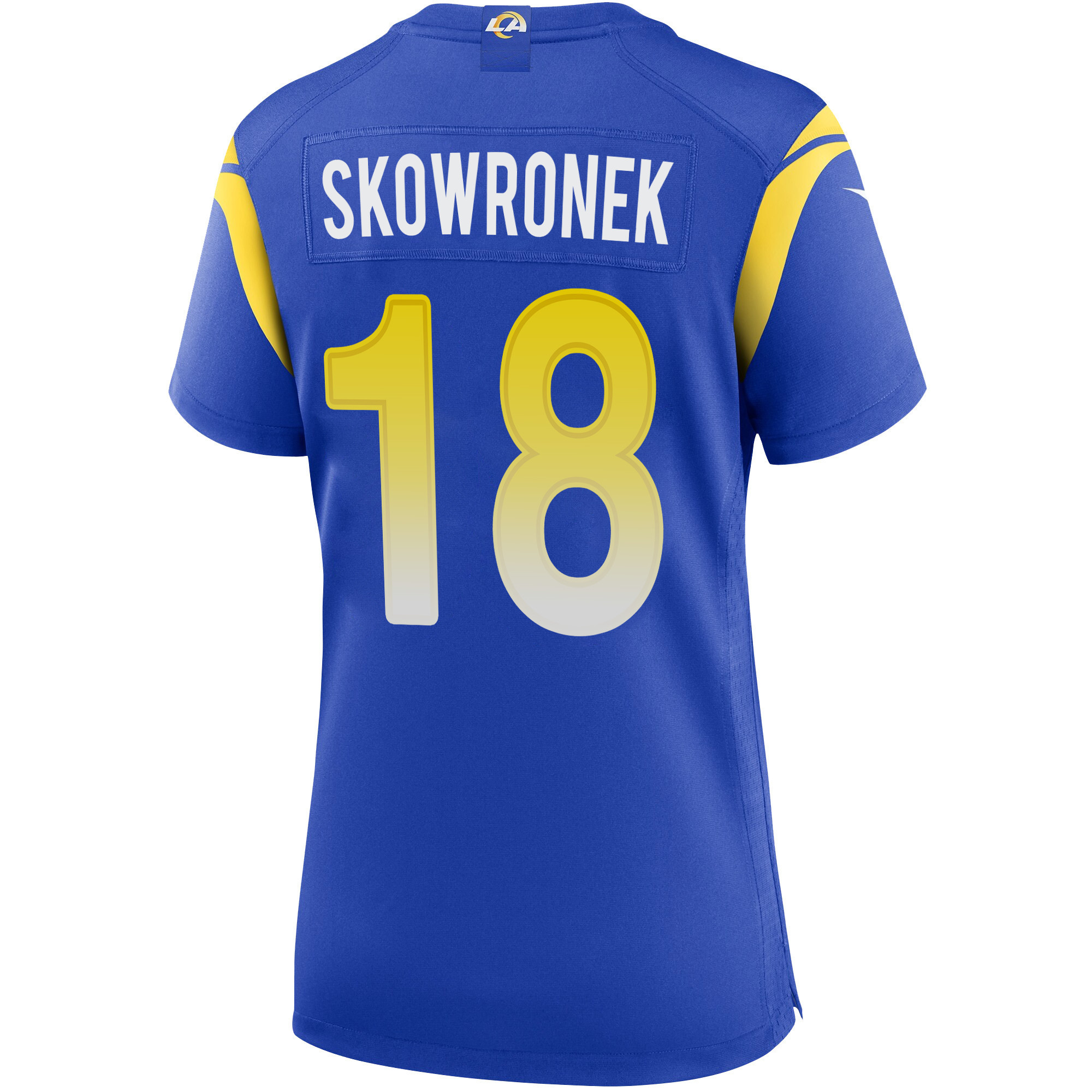 Super Bowl LVI Champions Los Angeles Rams Ben Skowronek 18 Royal Women's Jersey Jersey
