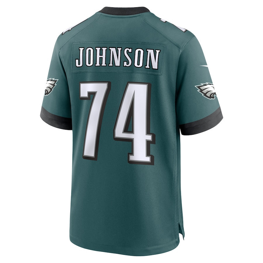 Fred Johnson #74 Philadelphia Eagles Super Bowl LIX YOUTH Jersey - Midnight Green