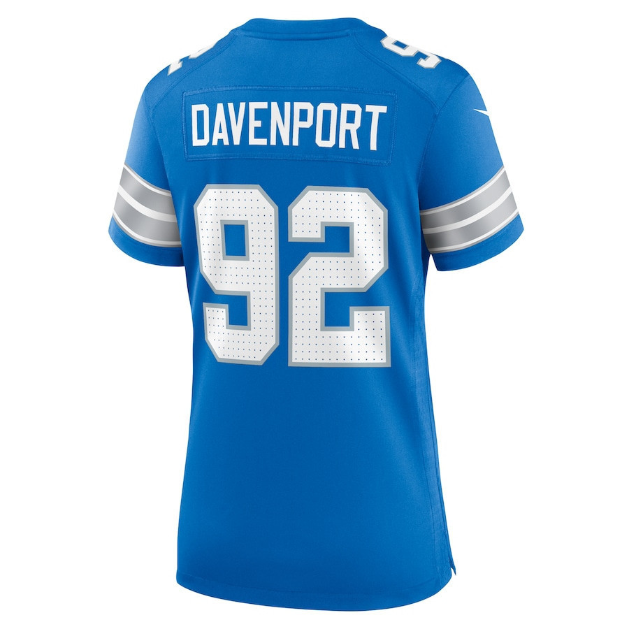 Marcus Davenport #92 Detroit Lions Super Bowl LIX Women's Jersey - Blue
