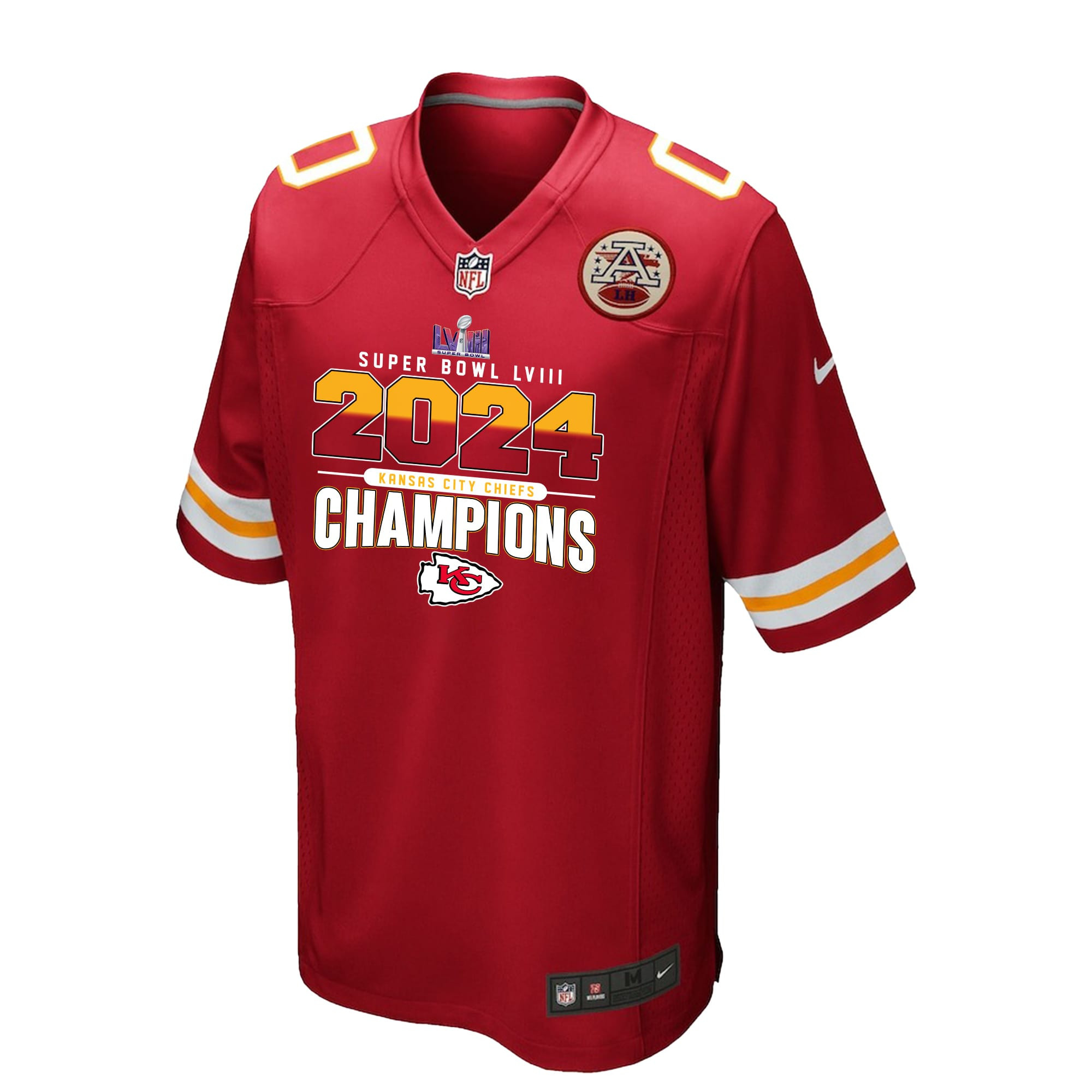 Kansas City Chiefs Super Bowl LVIII 2024 Game Jersey - Men, Red V5
