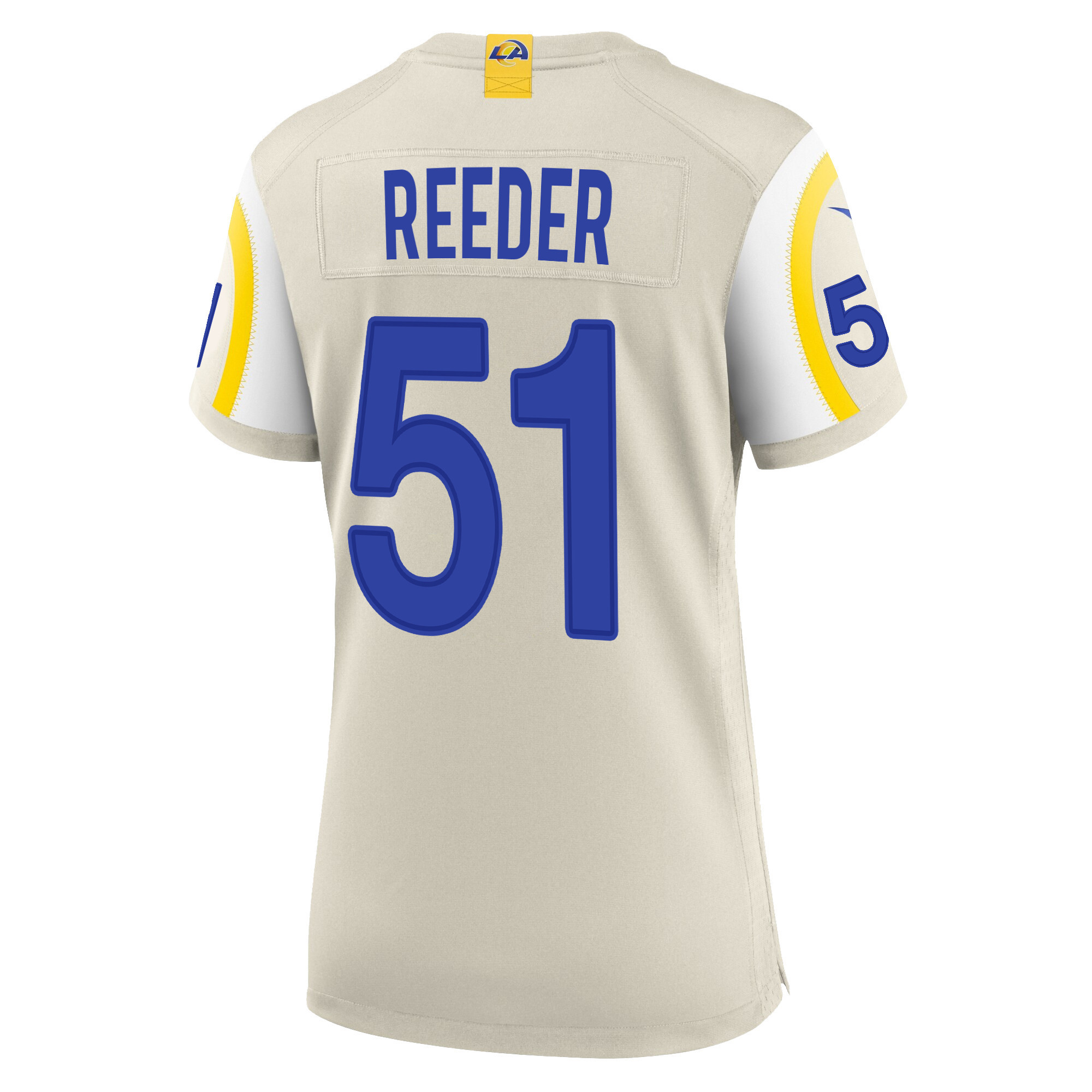 Super Bowl LVI Champions Los Angeles Rams Troy Reeder 51 Bone Women's Jersey Jersey