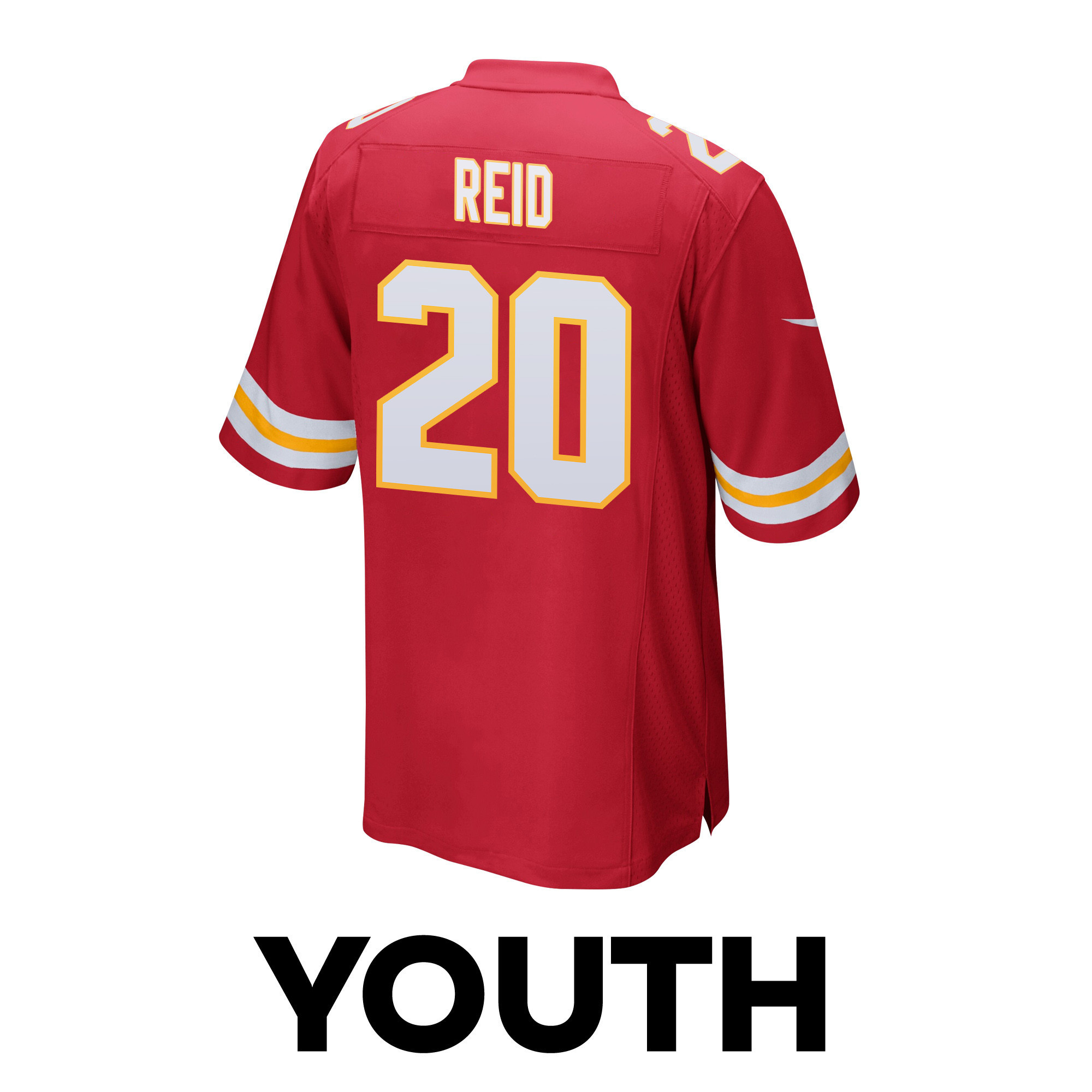 Justin Reid 20 Kansas City Chiefs Super Bowl LVIII Patch Game YOUTH Jersey - Red