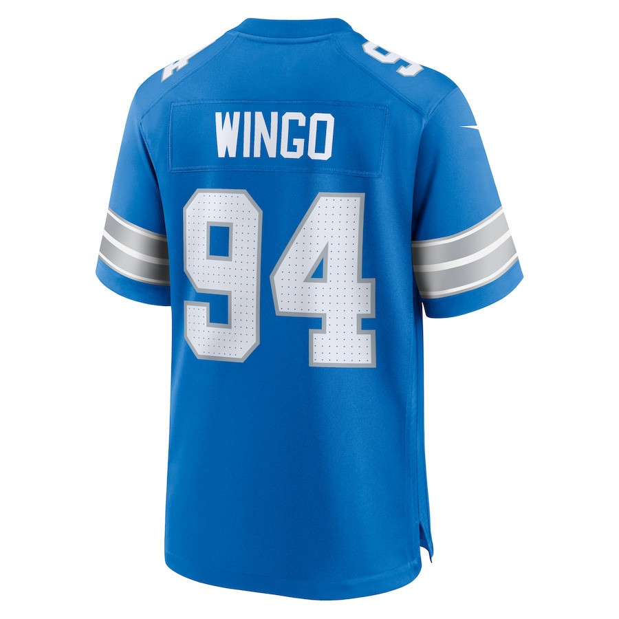 Mekhi Wingo #94 Detroit Lions Super Bowl LIX YOUTH Jersey - Blue
