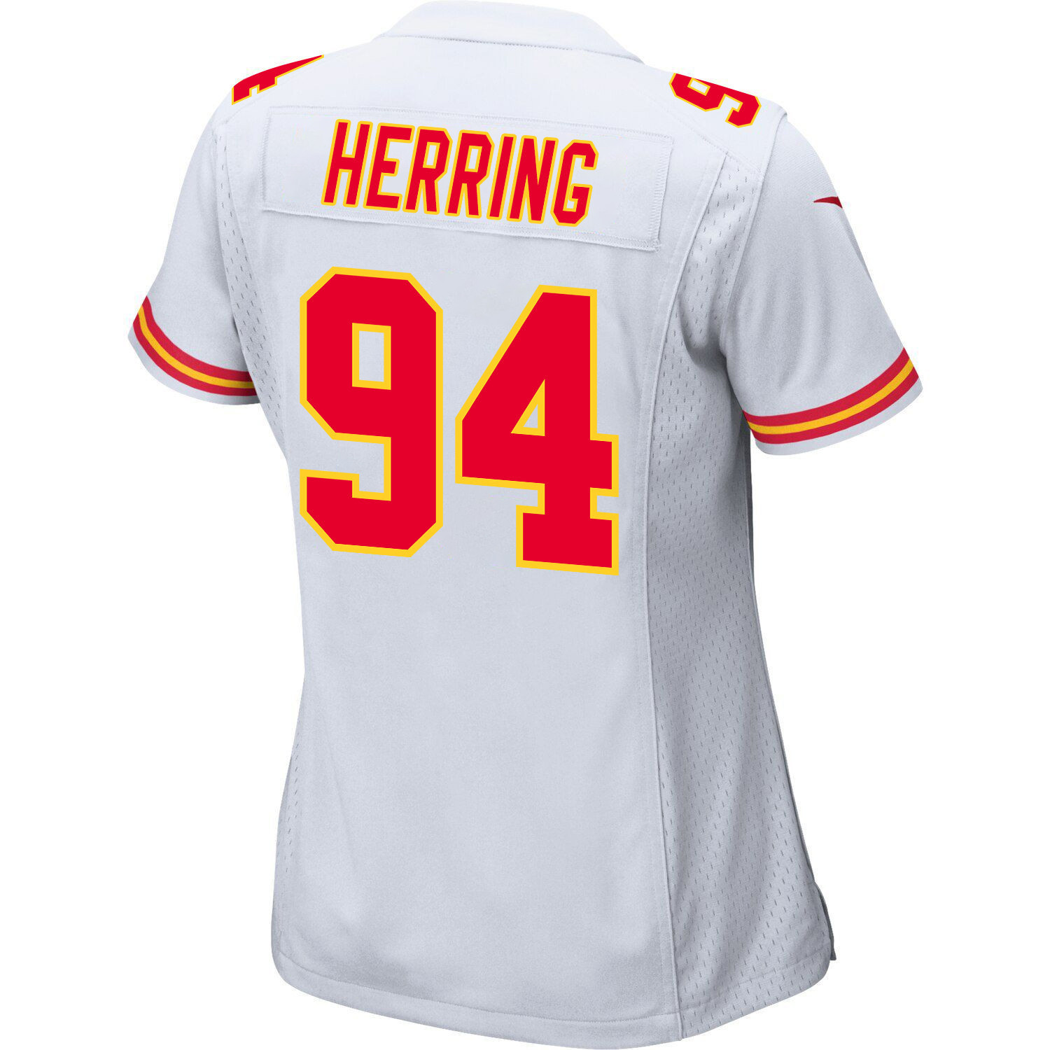 Malik Herring 94 Kansas City Chiefs Super Bowl LVIII Patch Game Women Jersey - White