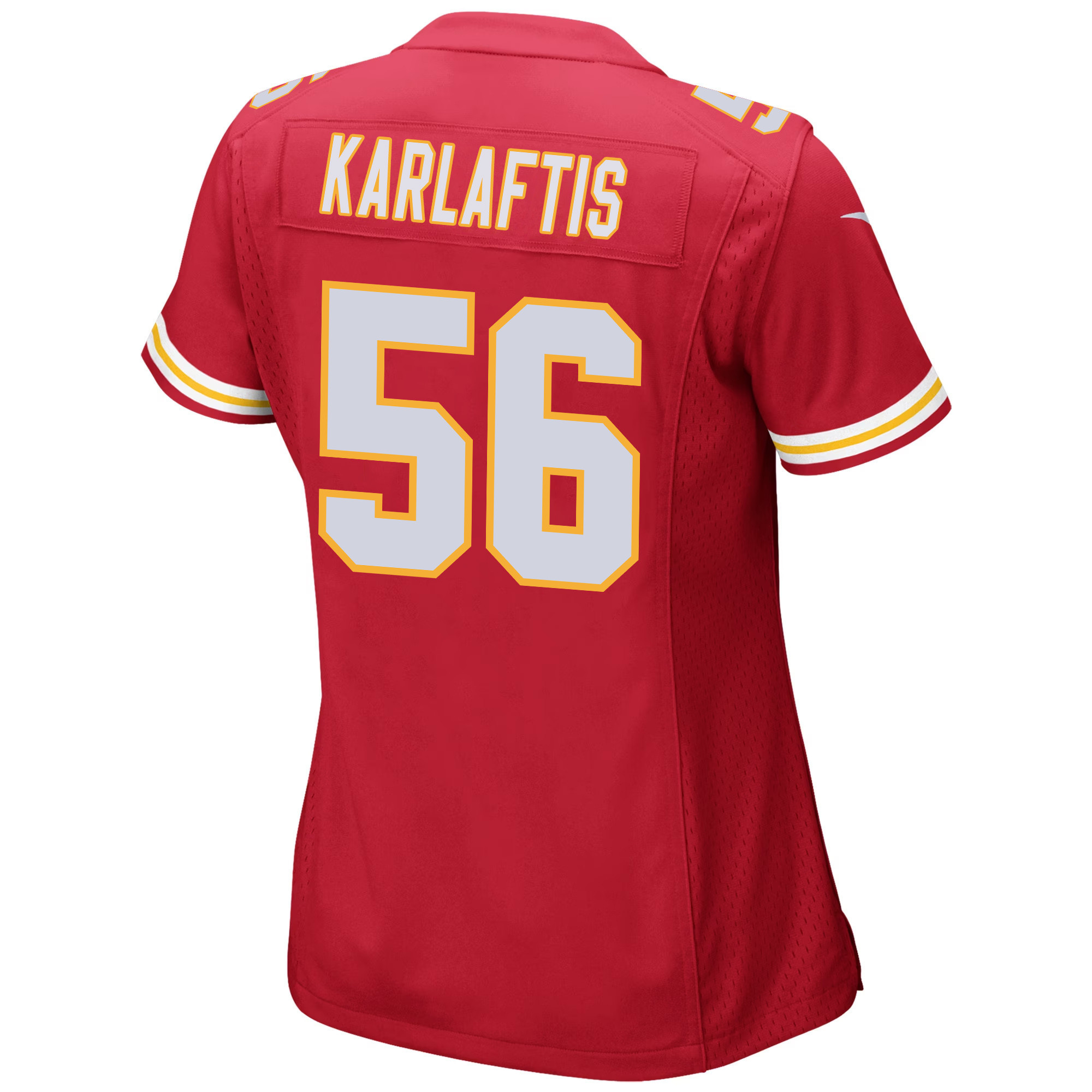 George Karlaftis 56 Kansas City Chiefs Super Bowl LVIII Patch Game Women Jersey - Red