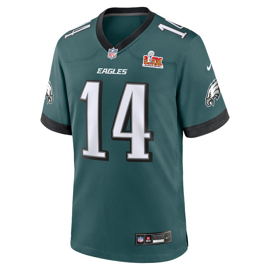 Kenneth Gainwell #14 Philadelphia Eagles Super Bowl LIX Jersey - Men's - Midnight Green