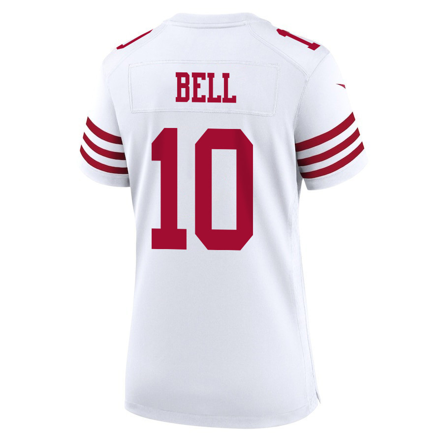 Ronnie Bell 10 San Francisco 49ers Super Bowl LVIII Patch Game Women Jersey - White