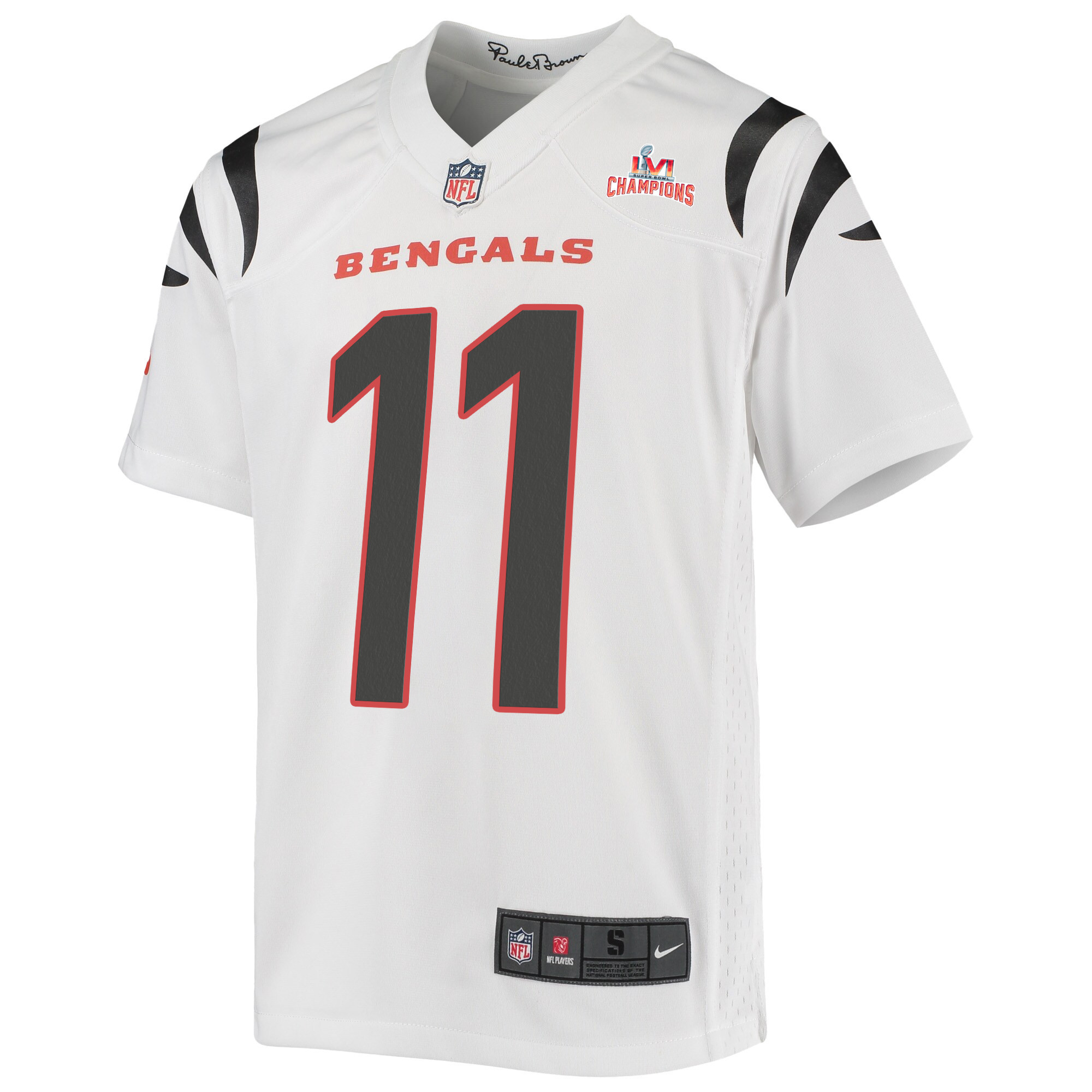 Super Bowl LVI Champions Cincinnati Bengals Trent Taylor 11 White Youth's Jersey Jersey