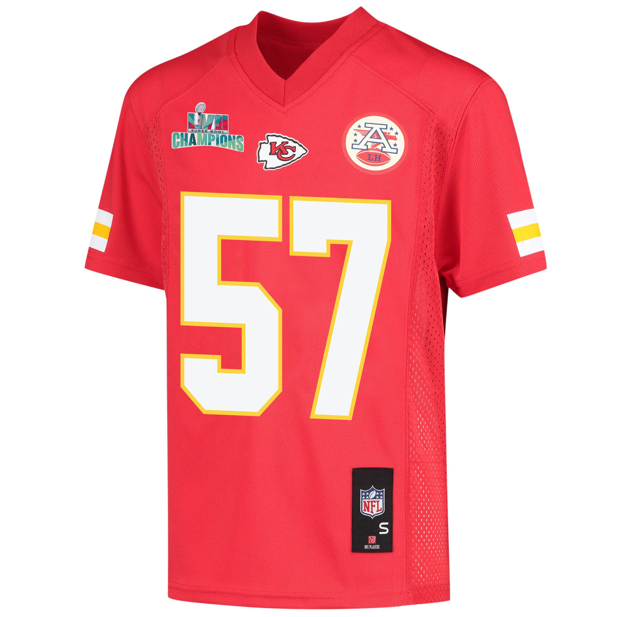 Orlando Brown 57 Kansas City Chiefs Super Bowl LVII Champions Youth Game Jersey - Red