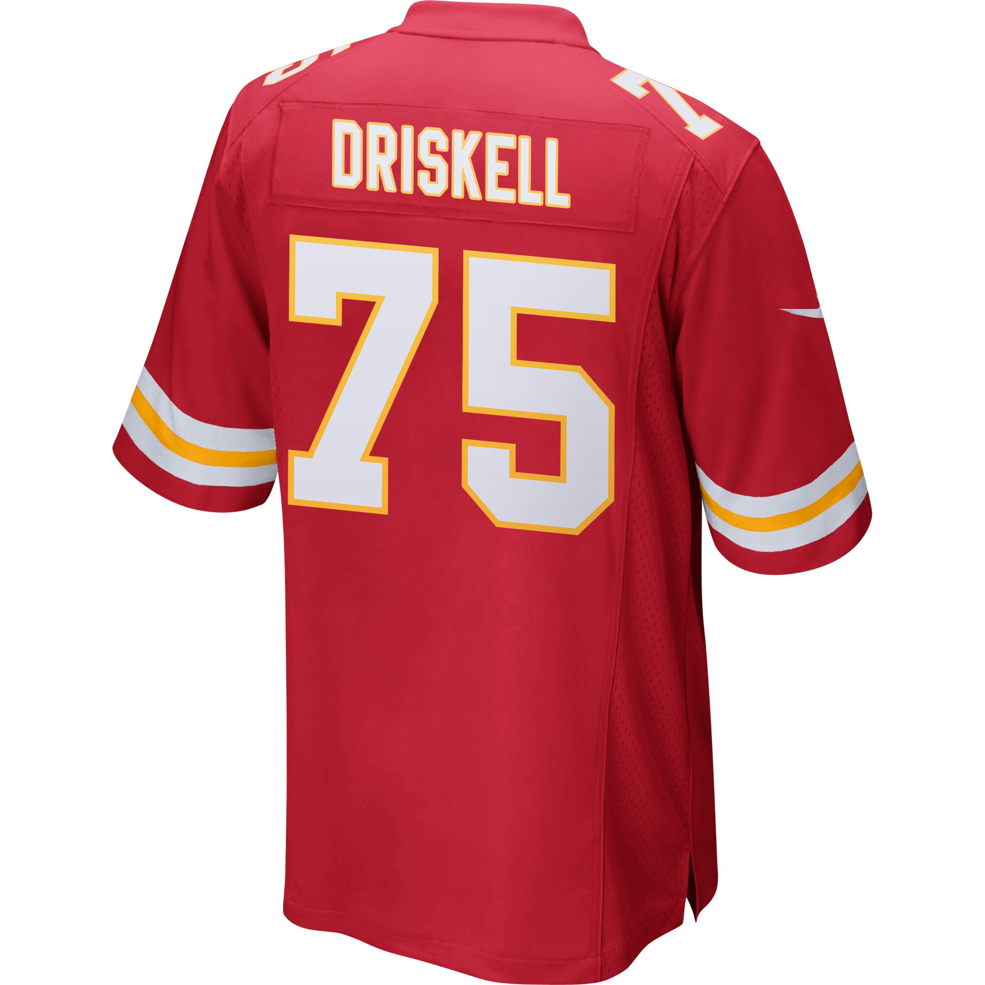Ethan Driskell 75 Kansas City Chiefs Super Bowl LIX New Orleans Patch Game Men Jersey - Red
