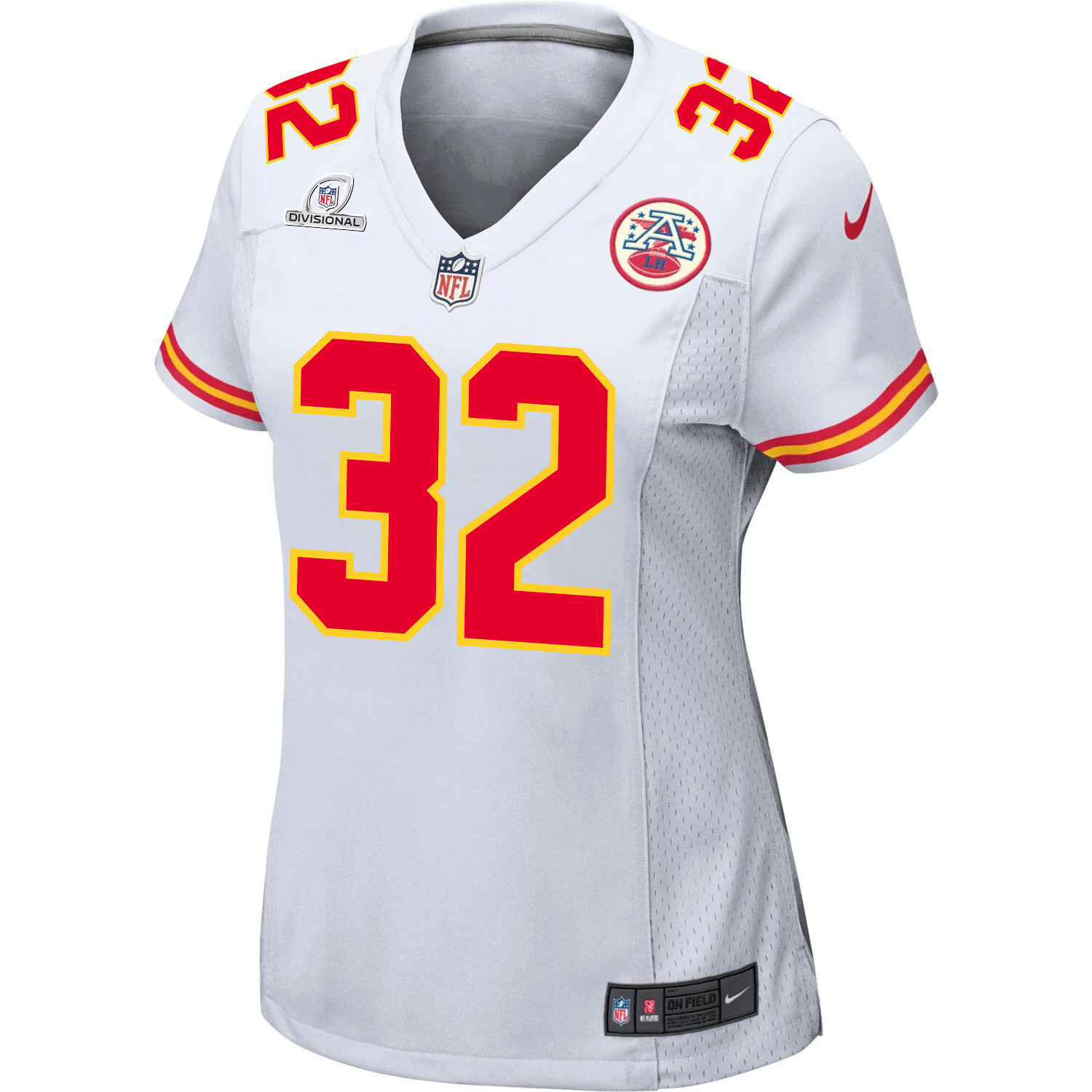 Nick Bolton 32 Kansas City Chiefs Super Bowl LVIII Patch Game Women Jersey - White