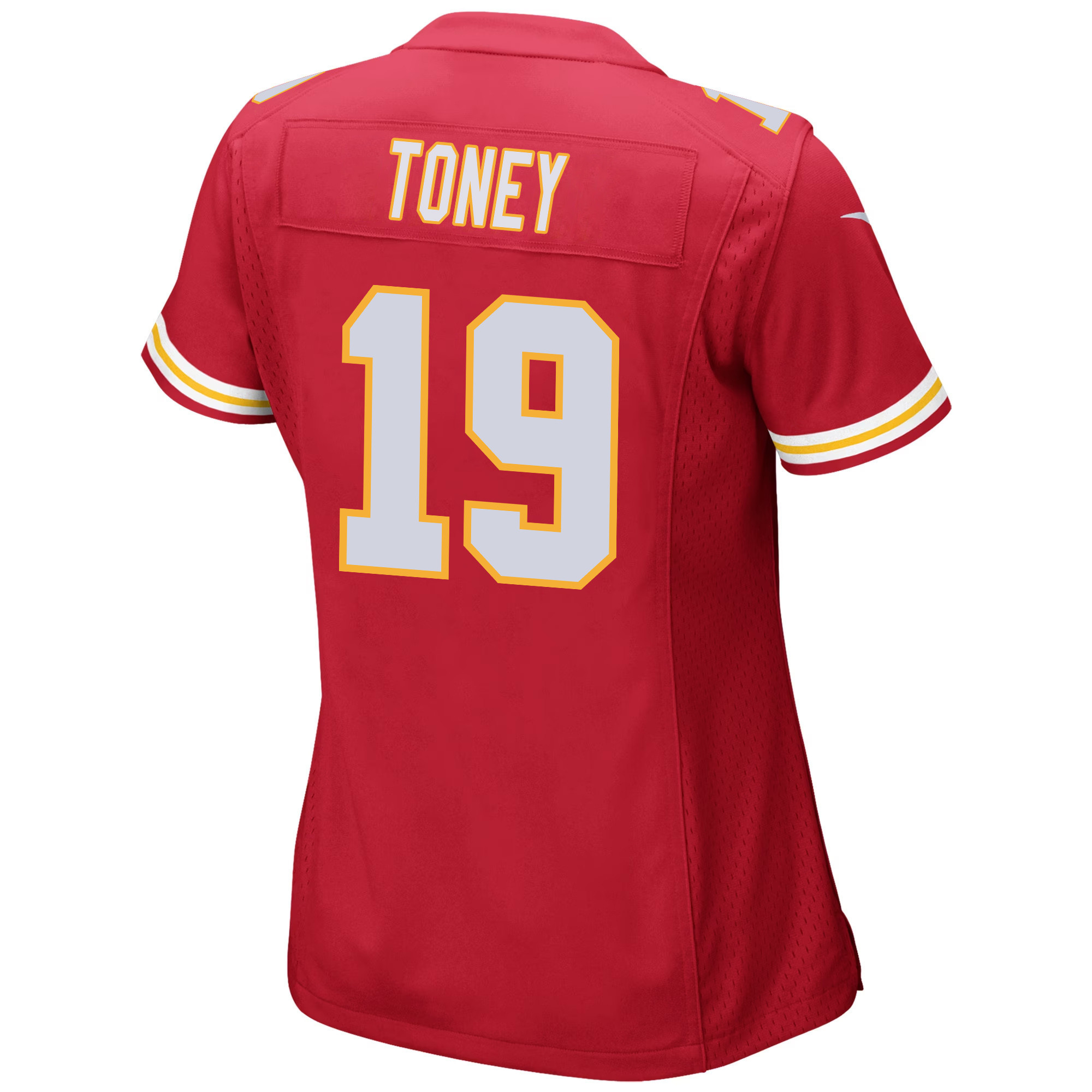 Kadarius Toney 19 Kansas City Chiefs Super Bowl LVIII Patch Game Women Jersey - Red