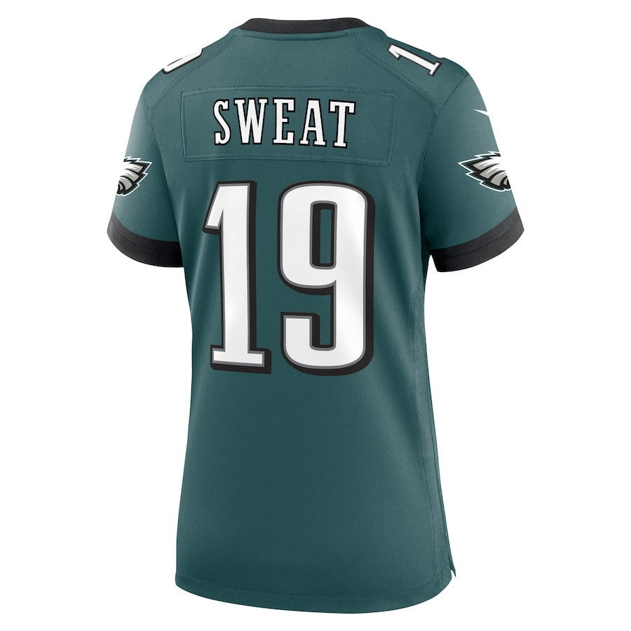 Josh Sweat #19 Philadelphia Eagles Super Bowl LIX Women's Jersey - Midnight Green