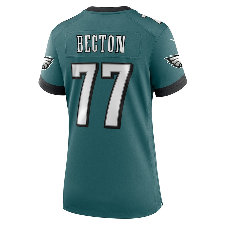 Mekhi Becton #77 Philadelphia Eagles Super Bowl LIX Women's Jersey - Midnight Green