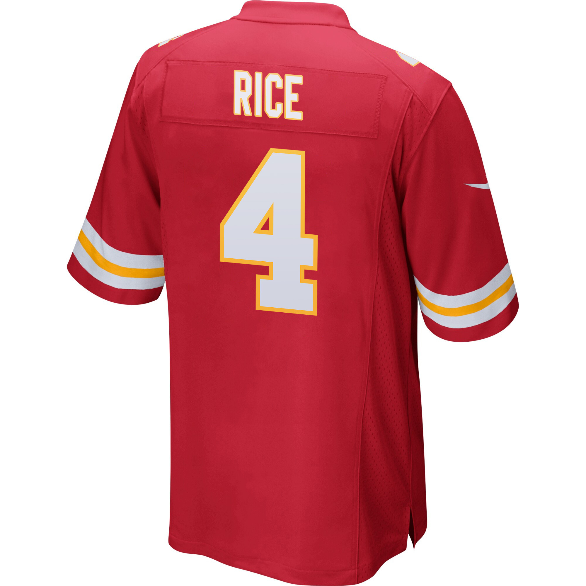 Rashee Rice 4 Kansas City Chiefs Super Bowl LVIII Patch Game Men Jersey - Red
