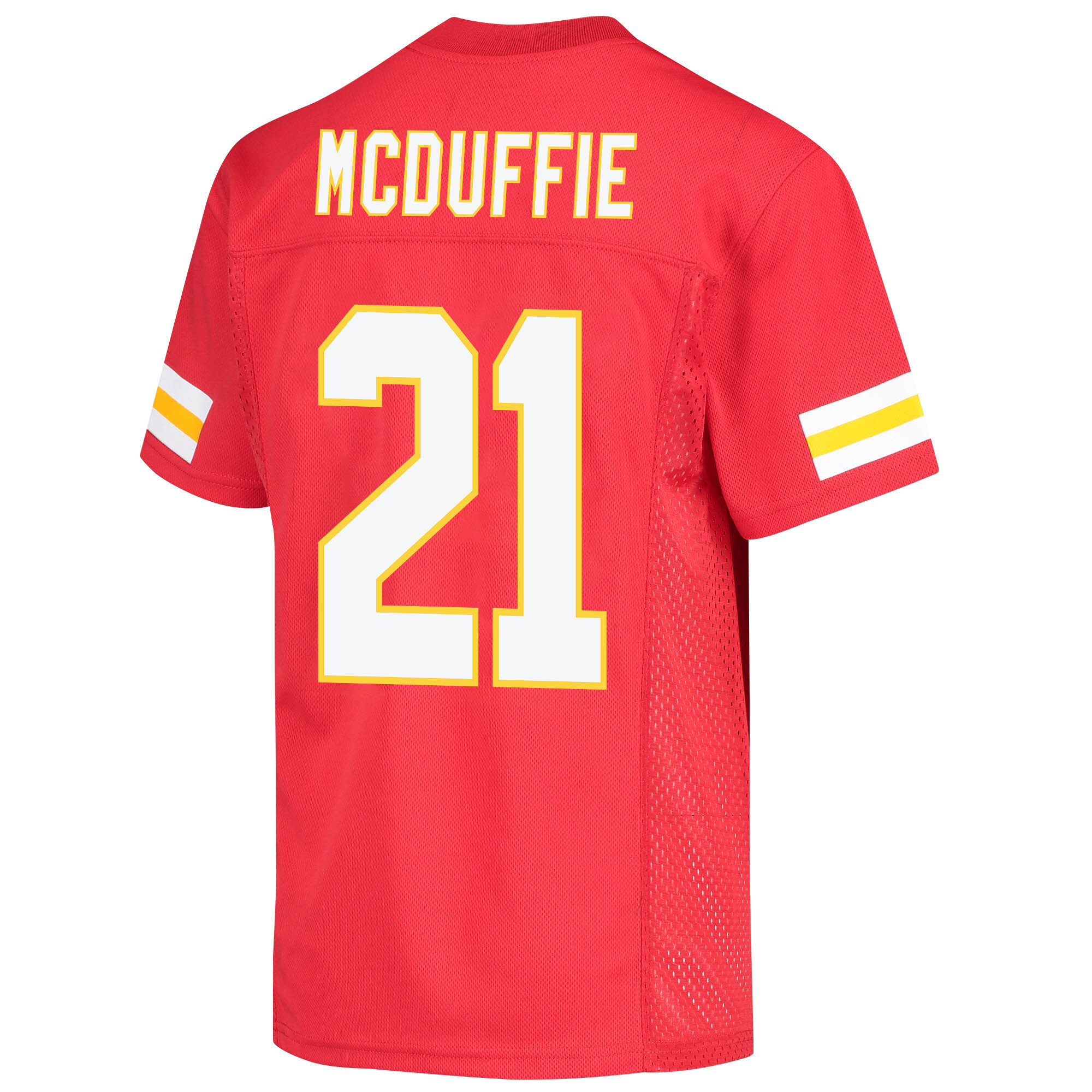 Trent McDuffie 21 Kansas City Chiefs Super Bowl LVII Champions 3 Stars Youth Game Jersey - Red