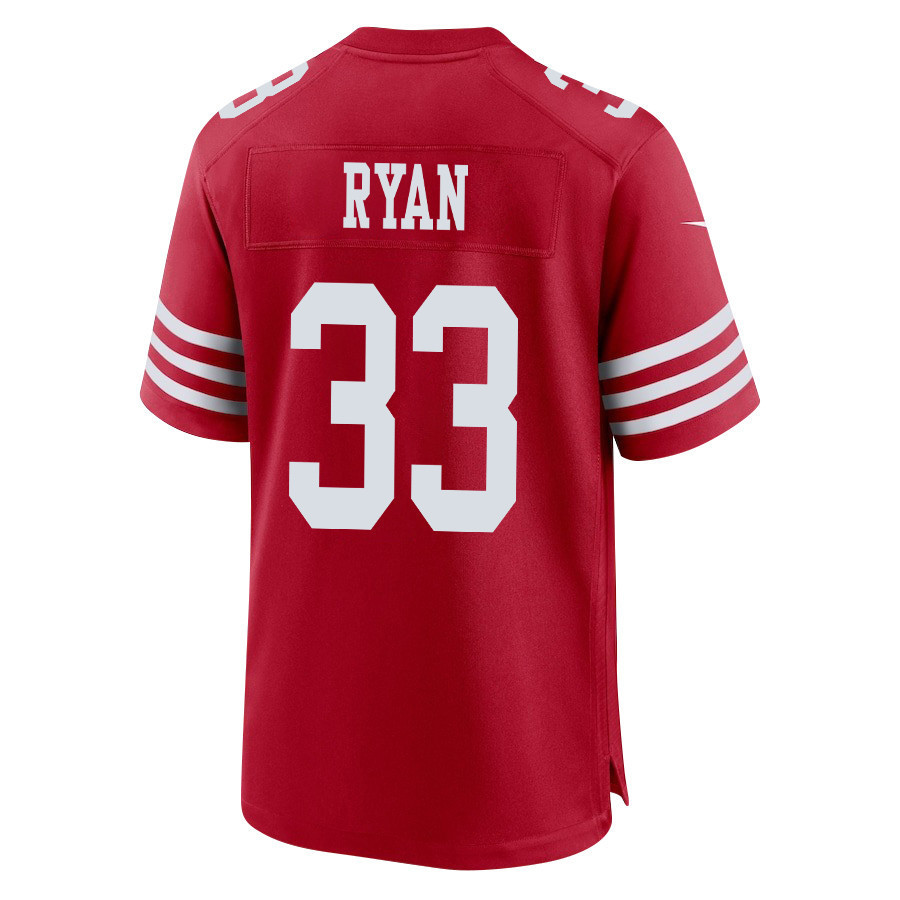 Logan Ryan 33 San Francisco 49ers Super Bowl LVIII Patch Game Men Jersey - Scarlet