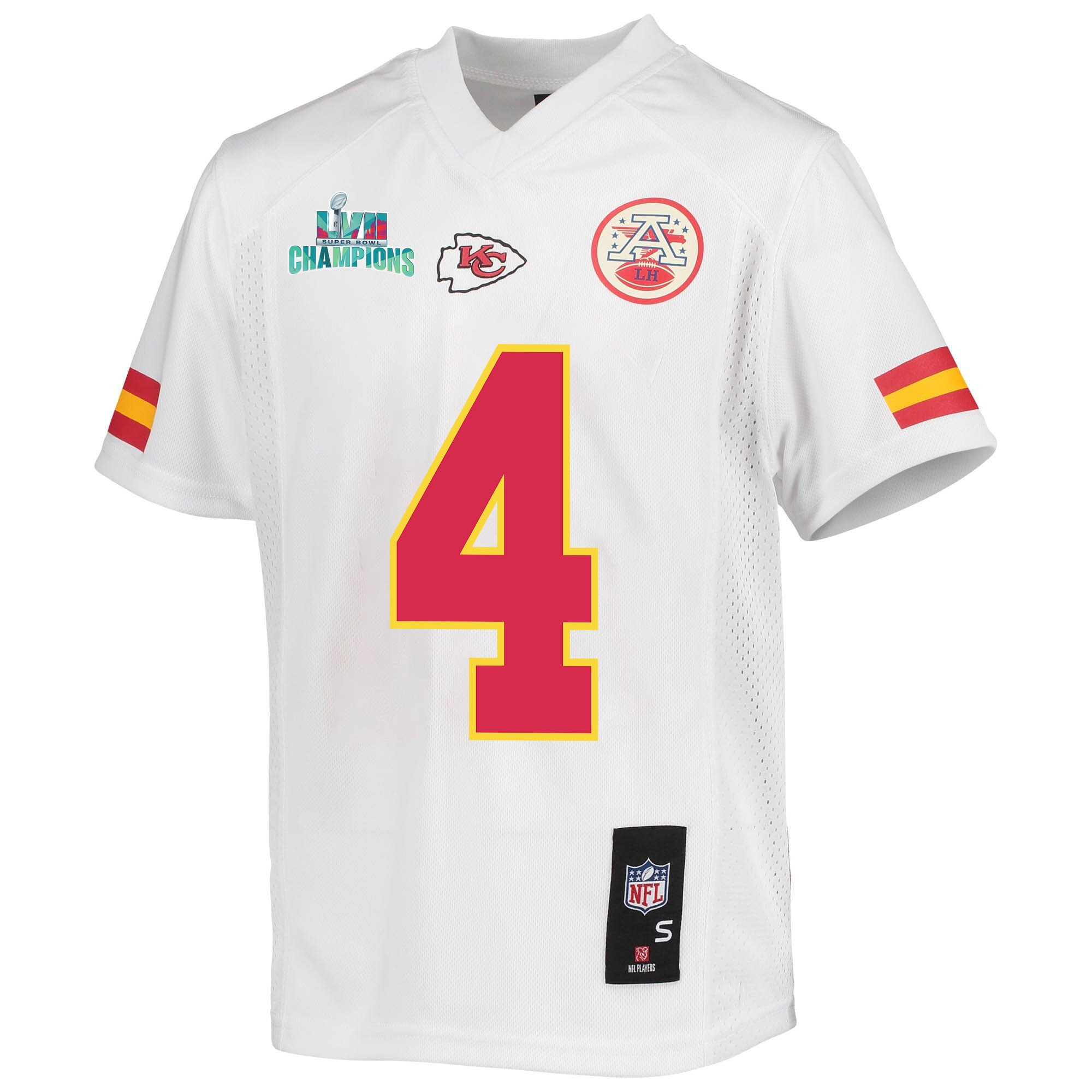Chad Henne 4 Kansas City Chiefs Super Bowl LVII Champions Youth Game Jersey - White