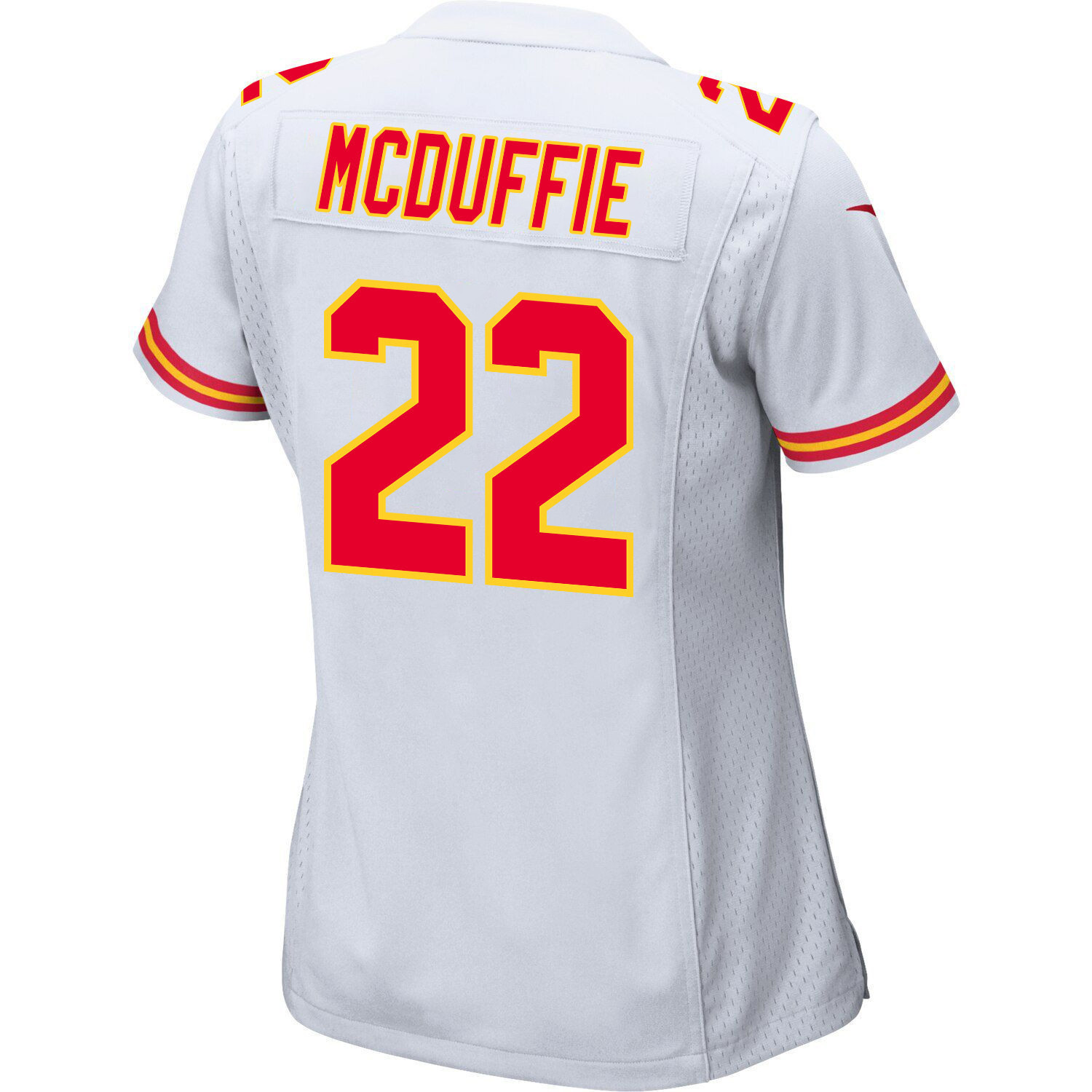 Trent McDuffie 22 Kansas City Chiefs Super Bowl LVIII Patch Game Women Jersey - White