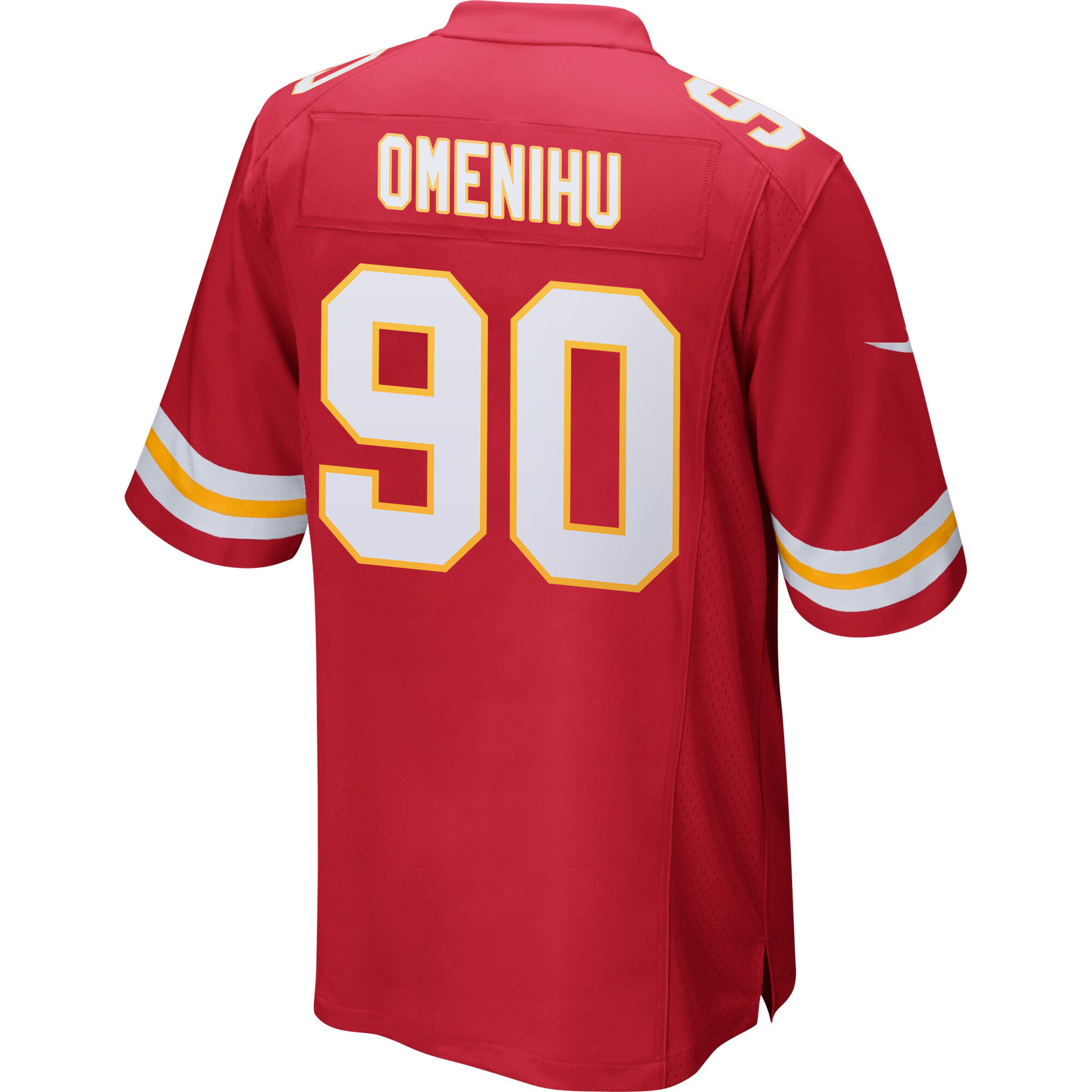 Charles Omenihu 90 Kansas City Chiefs Super Bowl LIX New Orleans Patch Game Men Jersey - Red
