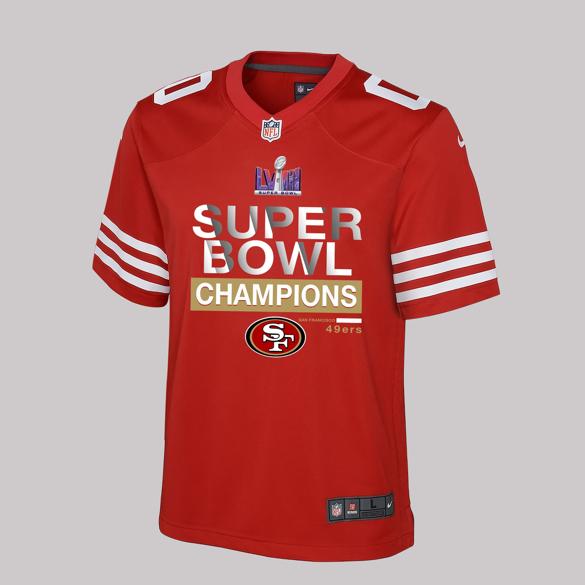 San Francisco 49ers Super Bowl LVIII Game Style YOUTH Jersey - Red V1