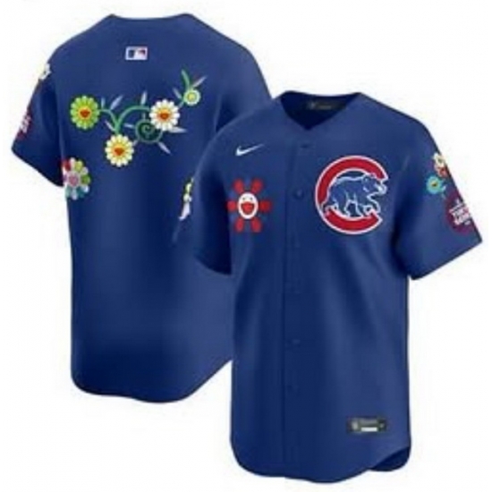 Chicago Cubs Blank Blue 2025 Tokyo Series Limited Stitched Baseball Jersey