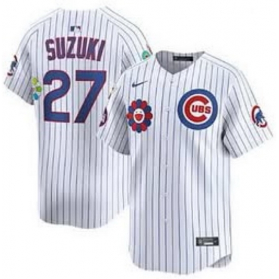 Chicago Cubs Seiya Suzuki #27 White 2025 Tokyo Series Limited Stitched Baseball Jersey