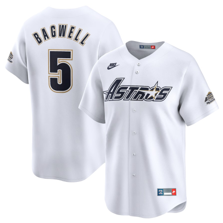 Houston Astros Jeff Bagwell White Throwback Cooperstown Collection Limited Jersey