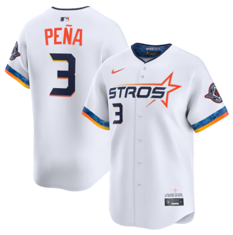 Houston Astros Jeremy Peña White 2025 City Connect Limited Player Jersey