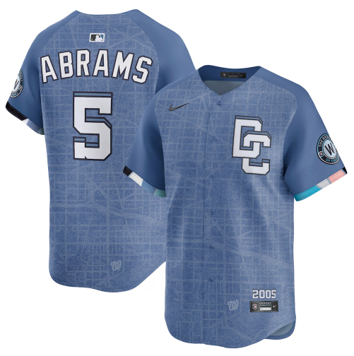 Washington Nationals CJ Abrams Blue 2025 City Connect Limited Jersey