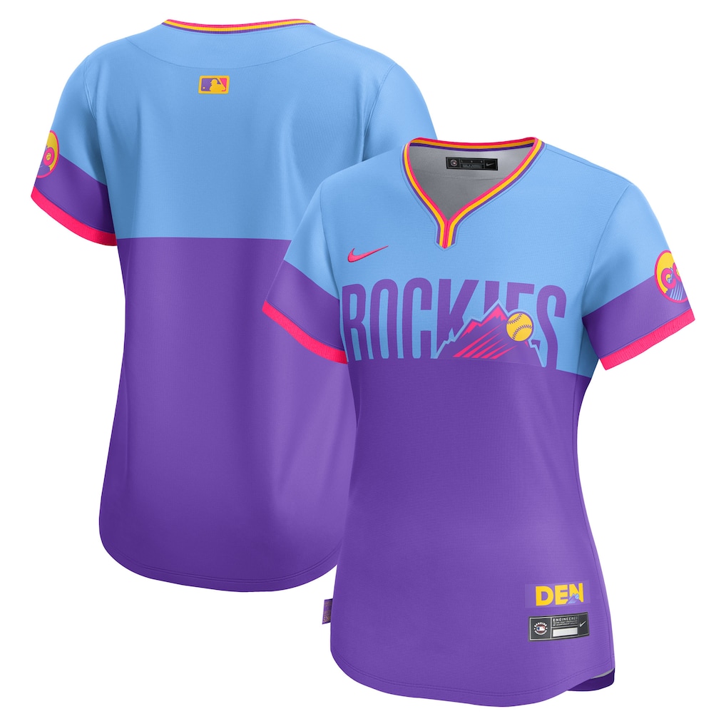 Women's Colorado Rockies Nike Purple Light Blue 2025 City Connect Limited Jersey