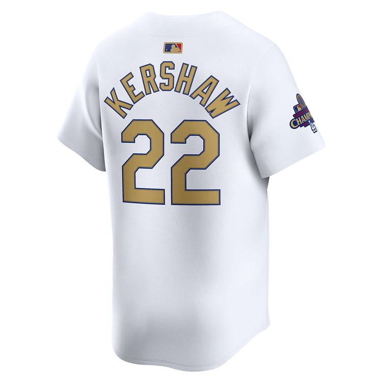 Clayton Kershaw Los Angeles Dodgers Home 2025 Gold Collection Limited Jersey