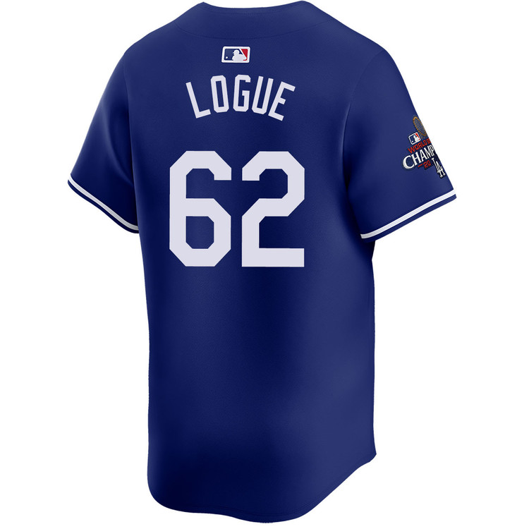 Zach Logue Los Angeles Dodgers Alternate Royal Limited World Series Champions Jersey