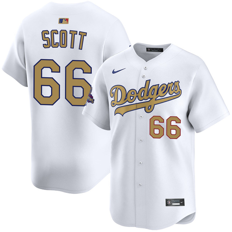 Tanner Scott Los Angeles Dodgers Home 2025 Gold Collection Limited Jersey