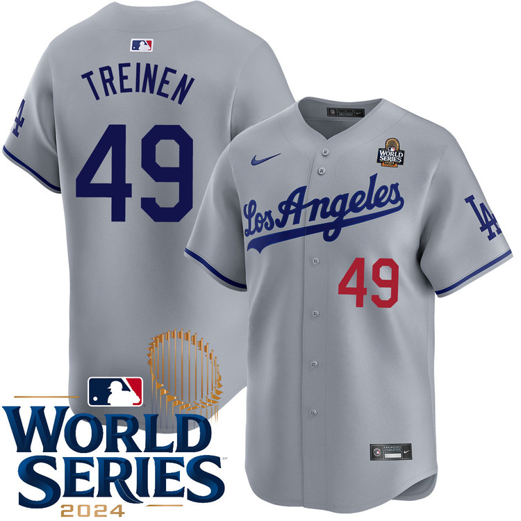 Blake Treinen Los Angeles Dodgers Road Limited World Series Jersey