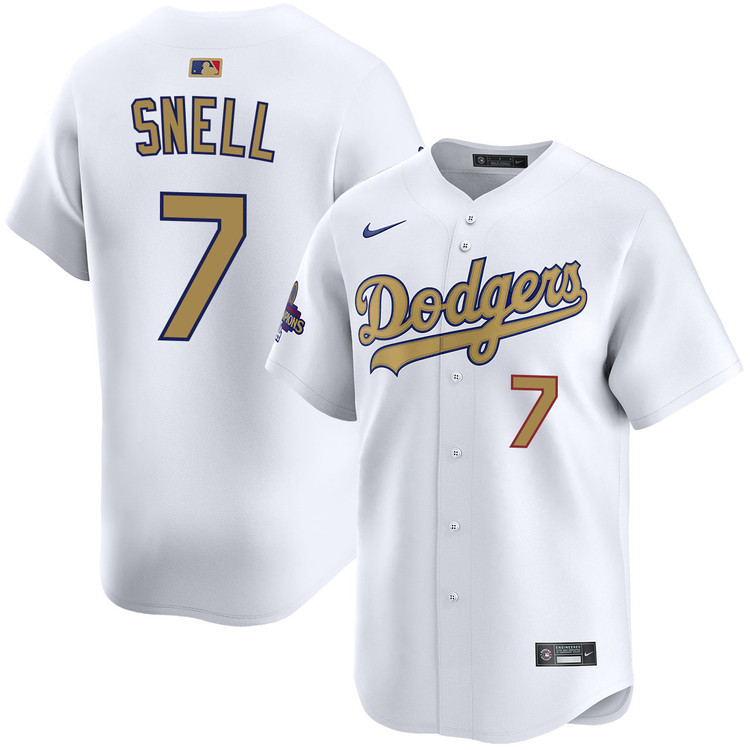 Blake Snell Los Angeles Dodgers Home 2025 Gold Collection Limited Jersey